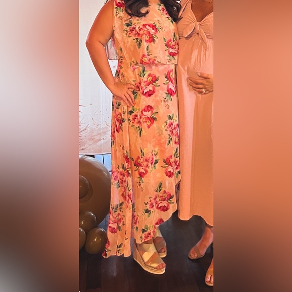 Jessica Howard Floral Pink high low Dress - Picture 8 of 8